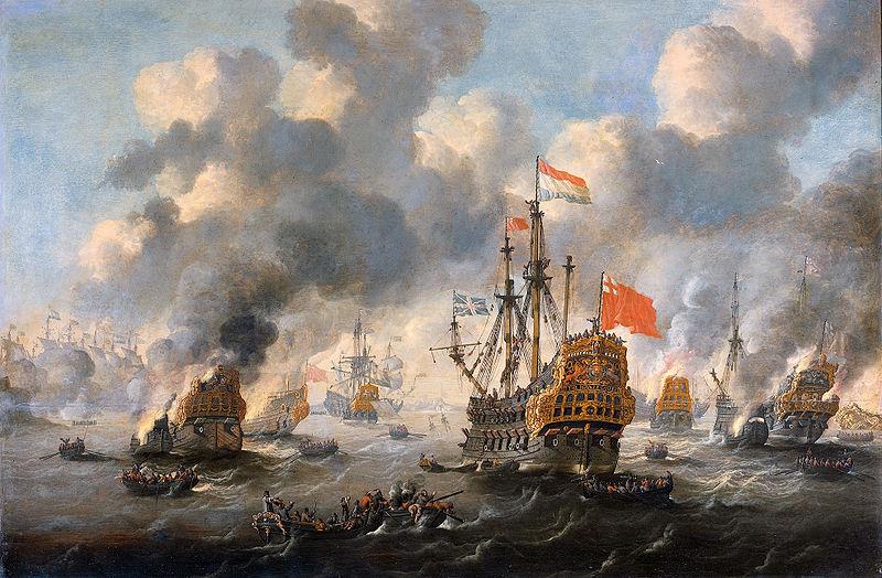 Esaias Van de Velde The burning of the English fleet off Chatham